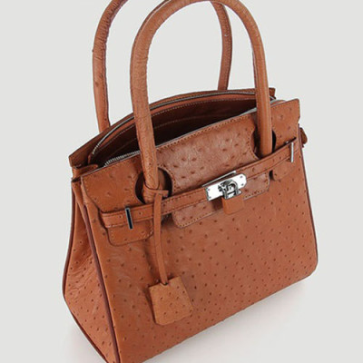 Túi xách da đà điểu Huy Hoàng cao cấp màu vàng bò HT6439