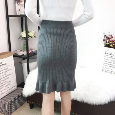 Chân váy nữ,chân váy len đuôi cá phối cúc mẫu mới Cv10