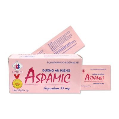 Đường Ăn Kiêng Aspamic Domesco Hộp 50 - 100 gói