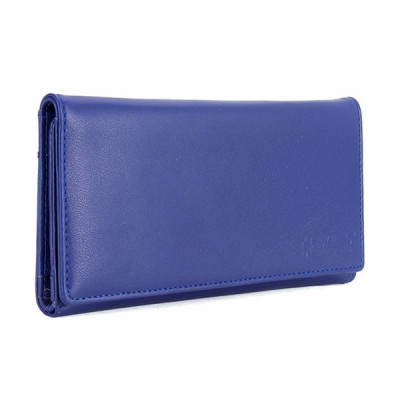 HJ3124-58-62-63 - Bóp nữ da thật cao cấp Huy Hoàng 3 gấp màu xanh, xanh dương, đỏ tươi, xanh biển