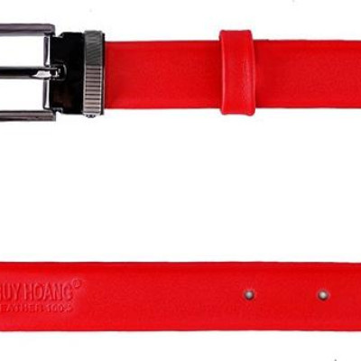 Thắt lưng nữ da bò Huy Hoàng cỡ lớn màu đỏ HT5106