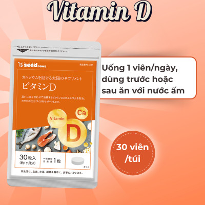 Combo Viên Uống Bổ Sung Vitamin C, E, D, B Vitamin Tổng Hợp Và Khoáng Chất Seedcoms Nhật Bản