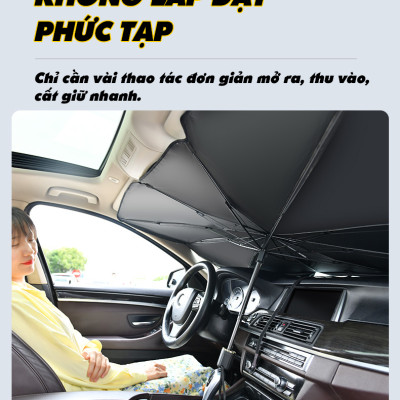 Tấm chắn che nắng Ô TÔ Xe Hơi - Phụ kiện chắn tia UV bảo vệ xe - Dù che nắng - Tấm hắt nắng chụp hình- Hàng chính hãng