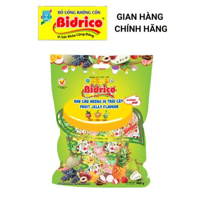 Rau Câu Hương Vị Trái Cây Bidrico ( Thùng 8 túi 960g )