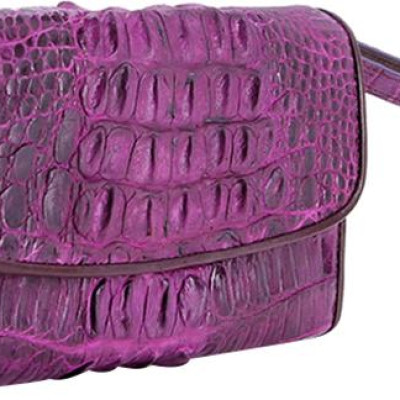 Ví Nữ Da Cá Sấu 3 Gấp Gai Huy Hoàng HT3289 (19 x 10.5 cm) - Tím