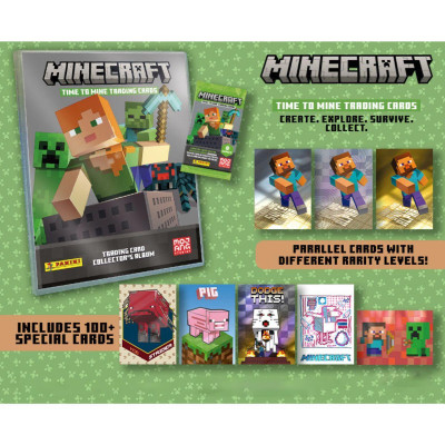 Bộ Thẻ Hình Minecraft 2 - Panini (8 Card Ngẫu Nhiên/Túi) (Mẫu Sản Phẩm Bên Trong Là Ngẫu Nhiên)