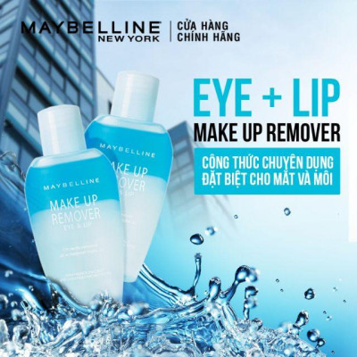 Nước Tẩy Trang Mắt và Môi Chuyên Dụng 2 lớp Maybelline New York Eye & Lip 40ml