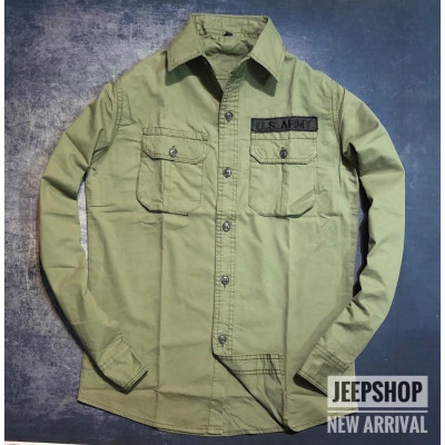 Áo sơ mi dài tay US.Army_kaki_túi hộp