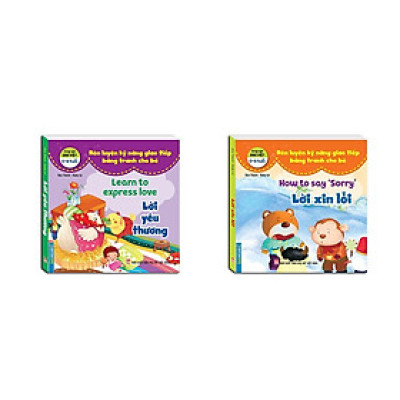 Sách - Rèn Luyện Kỹ Năng Giao Tiếp Bằng Tranh Cho Bé - Lời Xin Lỗi + Lời Yêu Thương - Song Ngữ Anh Việt - Minh Thắng
