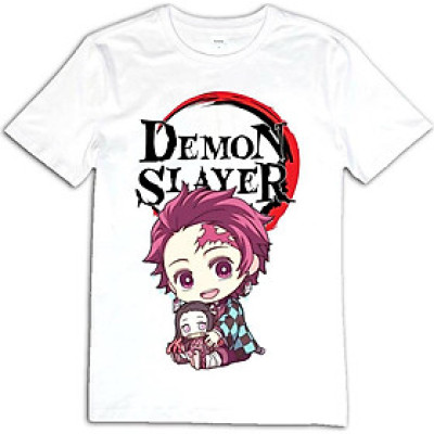 Áo phông hình chibi Kimetsu no Yaiba Kamado Tanjirou