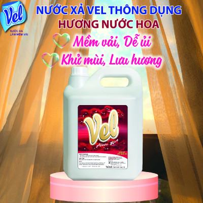Combo Nước xả vải mềm vải, khử mùi, lưu hương bền lâu VEL Can 5 Lít Tiết kiệm