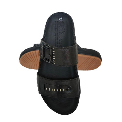 Dép Nam Quai Ngang Da Bò Thật TiTi ĐÔ Cao Cấp DNA2169d