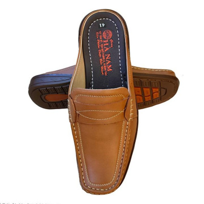 Dép Bít Mũi Nam Da Bò Thật TiTi ĐÔ Cao Cấp GSB2032d