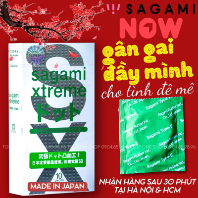 Bao Cao Su Có Gai Nhật Bản Sagami Extreme White (10 Cái / Hộp)