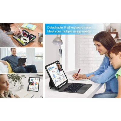 Bao da bàn phím WIWU Mag Touch Keyboard cho IPad Gen 9 / 10 , Pro 11 / 12.9 /13 inch / M1 / M2 , Air 4 / 5 /6 M2 2024 - hàng chính hãng