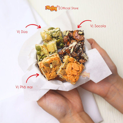 Bánh hạt dinh dưỡng NUT BITES Mailey túi 96g - thơm ngon từ hạt tự nhiên,tiện lợi và giàu dinh dưỡng