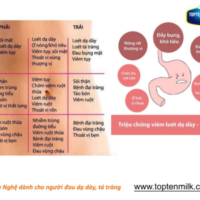 Sữa nghệ curcumin 800g TOPTEN Milk sữa bột cho người bị đau dạ dày tá tràng,phụ nữ sau sinh ,đẹp da