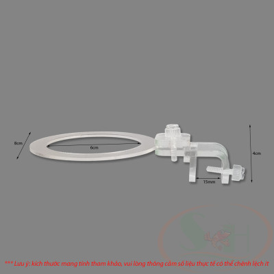 Kẹp mica giữ cốc rổ nhựa trồng cây thủy canh trang trí bể cá tép thủy sinh