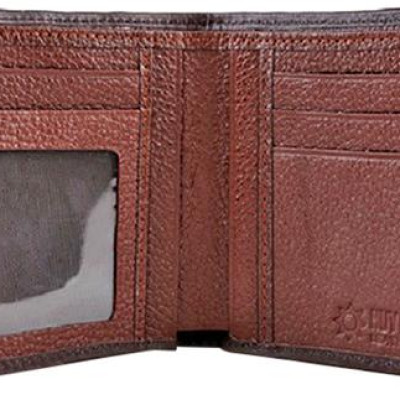 Ví Nam Da Cá Sấu Huy Hoàng HT2245 (12.5 x 10 cm) - Nâu Đỏ