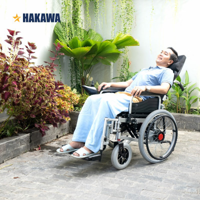 Xe lăn điện ngả nằm tự động HAKAWA HK-XD20 - Ngã nằm thành giường tự động - Bảo hành chính hãng 12 tháng - Hàng nhập khẩu