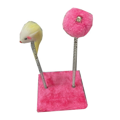 Đồ chơi bàn bông thú nhún cho mèo nhỏ - genyo pet toy 209 ( màu giao ngẫu nhiên )