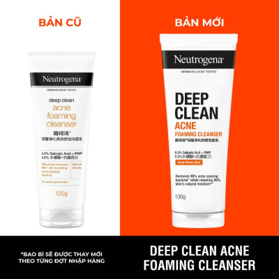 Sữa Rửa Mặt Neutrogena Ngừa Mụn Deep Clean Acne 100g