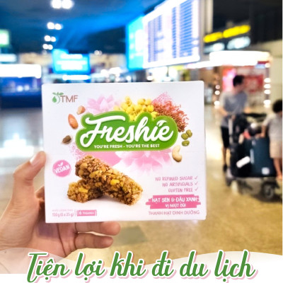 Set 3 thanh gạo lứt mix hạt dinh dưỡng Freshie 3 vị TÂM MINH FOODS ăn sáng thuần thực vật