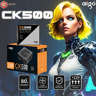BỘ NGUỒN MÁY TÍNH AIGO MODEL CK500 500W - Hàng chính hãng