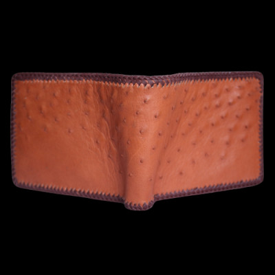 Ví nam da đà điểu da bụng đan viền nhiều màu HJ92439-40-41-42-63 