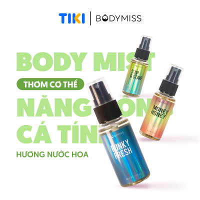 [MUA 2 TẶNG 1]Bodymist unisex - xịt thơm toàn thân lưu hương lâu 6h tự tin đi học đi chơi BODYMISS 30ml (chai)