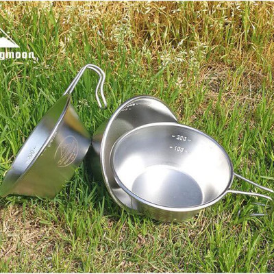 [Mua 4 chén tặng túi đựng chén Campingmoon] Chén ăn dã ngoại inox không rỉ Campingmoon S220