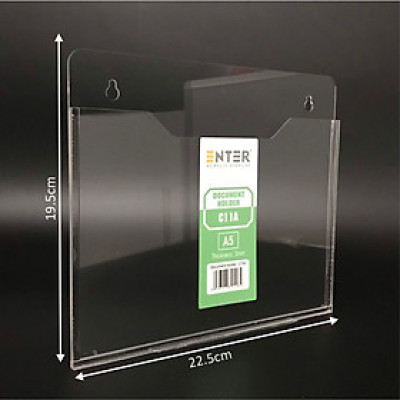 Kệ nhiều giấy treo tường mica Enter C11A 21x15cm A5 ngang, đáy 3mm