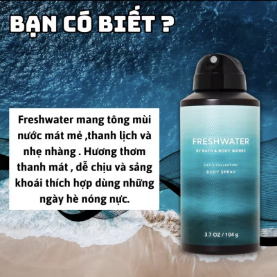 Body Mist Nam Bath And Body Work 104g - Body Spray Nam - Body Mist Nam Chính Hãng