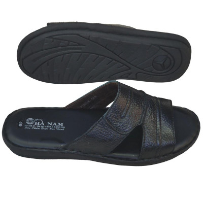 Dép Nam Quai Ngang Da Bò Thật TiTi ĐÔ Cao Cấp DNA2123d