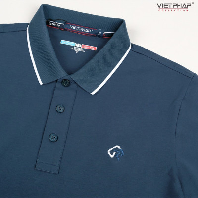 Áo Polo Nam VIỆT PHÁP Form Luxury - Thun 4 Chiều Trơn , lịch lãm, sang trọng  9834