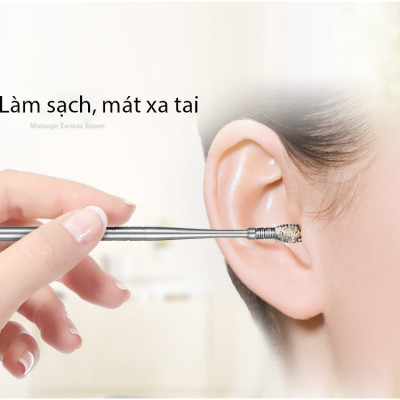 Bộ lấy ráy tai đa năng 6 món Cao cấp bằng thép không rỉ KitAcoom, hàng nhập khẩu cao cấp có hộp đựng