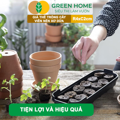 Viên Nén Xơ Dừa Greenhome, Ươm Hạt Giống, Ươm Cây Con Tiện Lợi, Đầy Đủ Dinh Dưỡng, Cây Phát Triển Nhanh