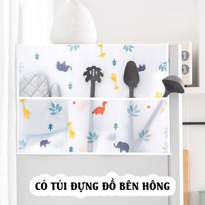 Tấm vải phủ tủ lạnh siêu bền ,chống thấm ,chống bụi có túi đựng 2 bên ,hoa văn trang nhã ,màu sắc đẹp mắt ,tô điểm không gian gia đình bạn thêm sinh động ,sắc sỡ