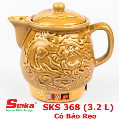 Ấm Sắc Thuốc Seika 3.2L - SKS368 (Gốm Sứ Bát Tràng) - Hàng chính hãng