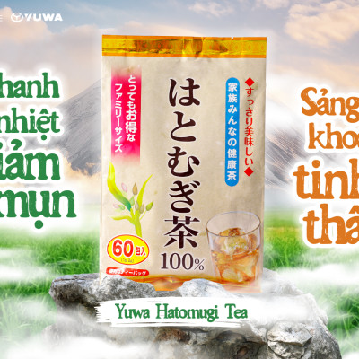 Trà hạt Ý Dĩ Yuwa 100% Chiết Xuất Từ Hạt Ý Dĩ Thanh Nhiệt, Giảm Mụn Nhọt, Hỗ Trợ Giảm Cân, Tốt Sức Khỏe Tim Mạch