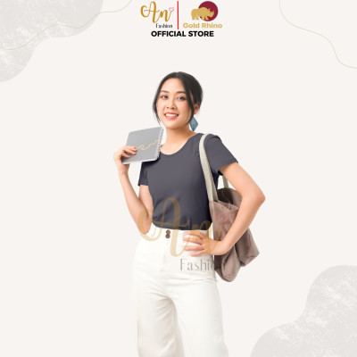 Áo Phông Nữ Cổ Tròn Màu THAN CHÌ 100% Cotton Cao Cấp, Công Nghệ Khử Mùi Ag+, An Toàn Cho Da - Gold Rhino