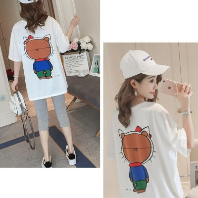 Áo thun ngắn tay form rộng in chữ thời trang hè nữ Mã 06