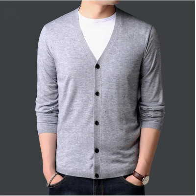 Áo Khoác Nhẹ Nam Cardigan Chất Nỉ Phối Cổ Tim Phong Cách Nam Tính Cao Cấp AN14 - ShopN6