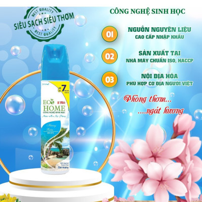 Xịt Phòng Thơm Công Nghệ Sinh Học ECOHOME Kim Ngân Store Với Hương Thơm Dịu Nhẹ, Đánh Bay Các Mùi Ẩm Mốc Khó Chịu