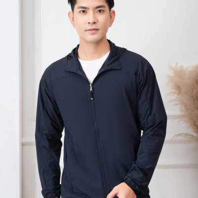 Áo khoác gió 1lớp ALIGRO màu navy AK1G.2