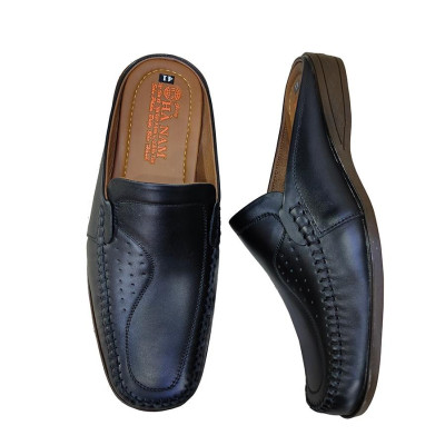 Dép Bít Mũi Nam Da Bò Thật TiTi ĐÔ Cao Cấp GSB20151