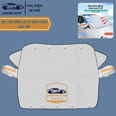 Bạt Phủ Chống Nóng Kính Lái Xe Hơi Ô Tô 4 Lớp Tráng Nhôm Cao Cấp Có Nam Châm Và Tai Che Gương Phản Quang