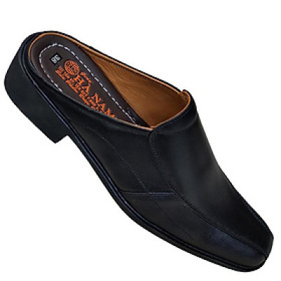 Dép Bít Mũi Nam Da Bò Thật TiTi ĐÔ Cao Cấp GSB2077d