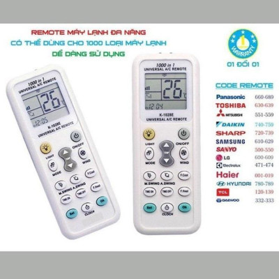 Bộ combo 5-10 remote điều khiển máy lạnh đa năng dòng mới, cũ nội địa nhật, thái, việt nam (Hàng Chính Hãng)
