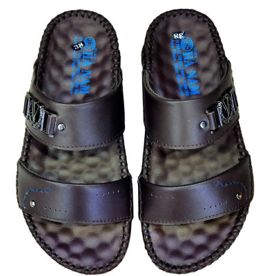 Dép Nam Quai Ngang Da Bò Thật TiTi ĐÔ Cao Cấp DN2072d